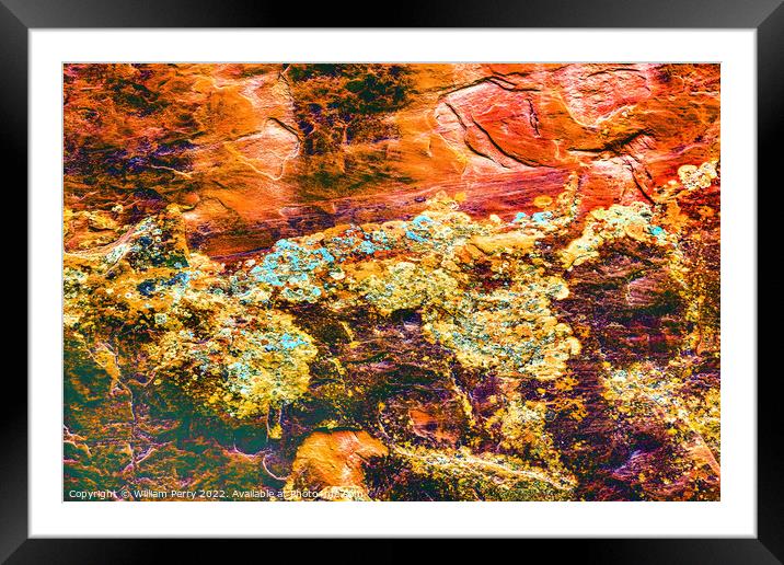 Rock Canyon Abstract Devils Garden Arches National Park Moab Utah Framed Mounted Print by William Perry