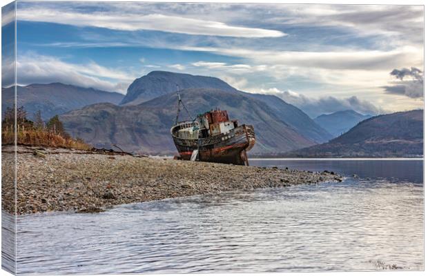 The Haunting Corpach Wreck Canvas Print by James Marsden