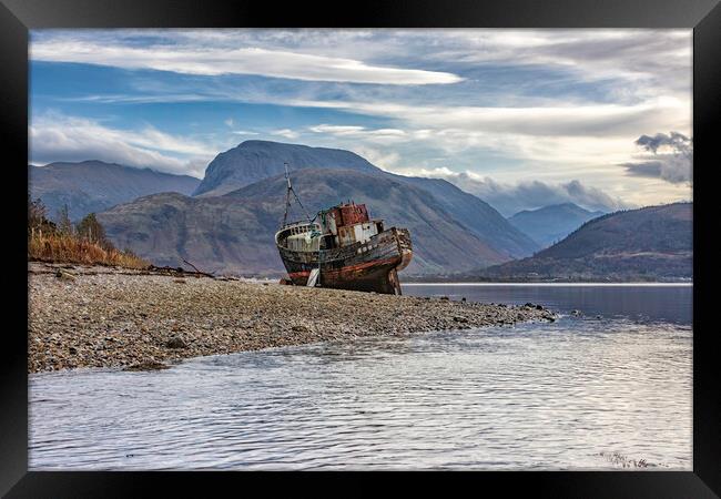 The Haunting Corpach Wreck Framed Print by James Marsden