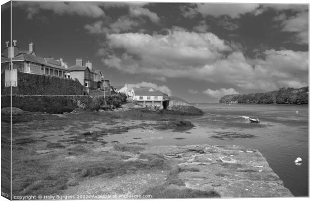 Monochrome Captures of Anglesey's Timeless Charm Canvas Print by Holly Burgess