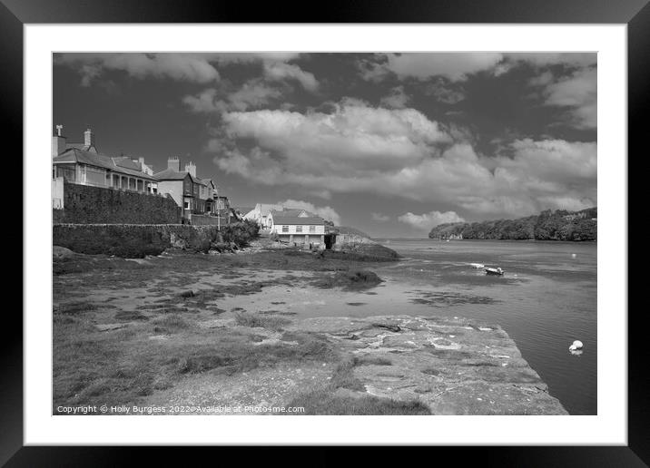 Monochrome Captures of Anglesey's Timeless Charm Framed Mounted Print by Holly Burgess