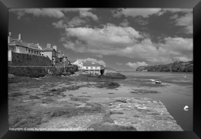 Monochrome Captures of Anglesey's Timeless Charm Framed Print by Holly Burgess