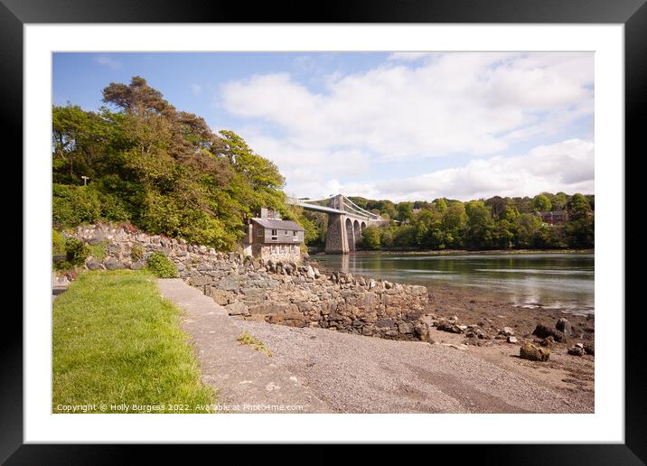 'Anglesey's Menai Bridge: A Captivating Perspectiv Framed Mounted Print by Holly Burgess
