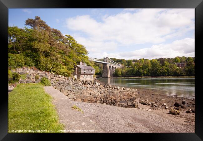 'Anglesey's Menai Bridge: A Captivating Perspectiv Framed Print by Holly Burgess