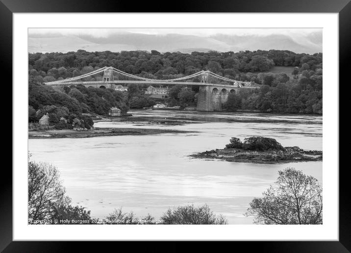 Enchanting Reflections on Menai Strait Framed Mounted Print by Holly Burgess