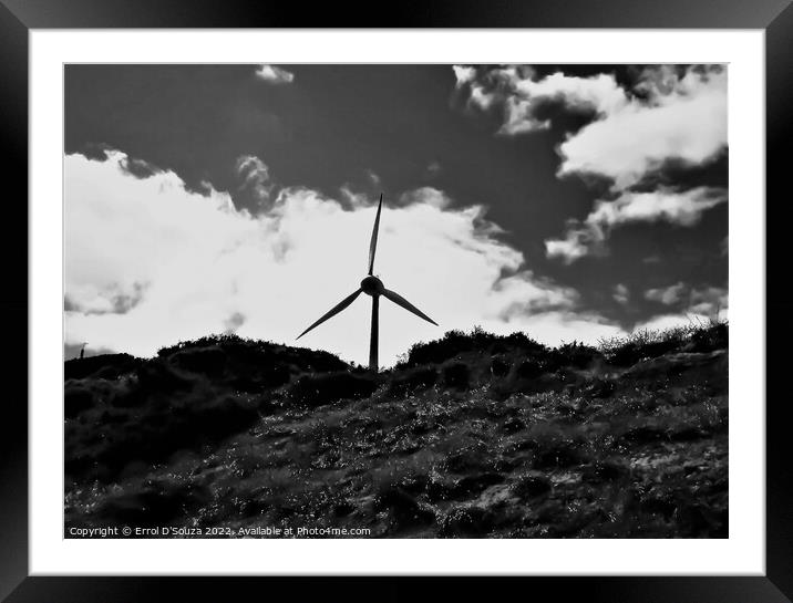 Rottnest Wind Turbine Framed Mounted Print by Errol D'Souza