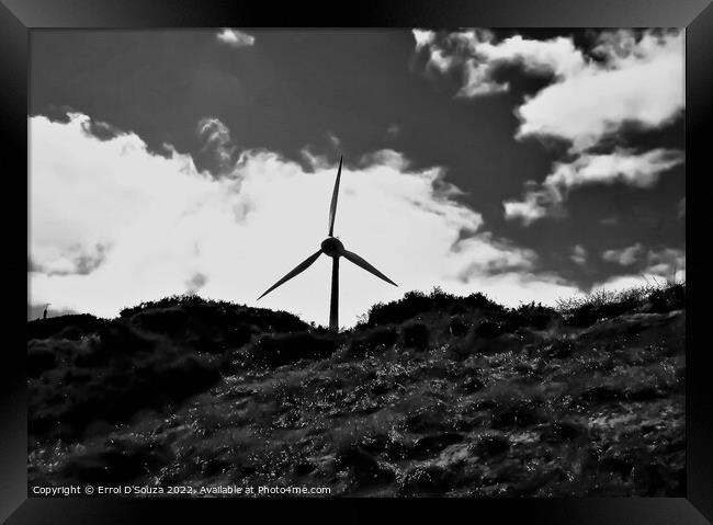 Rottnest Wind Turbine Framed Print by Errol D'Souza