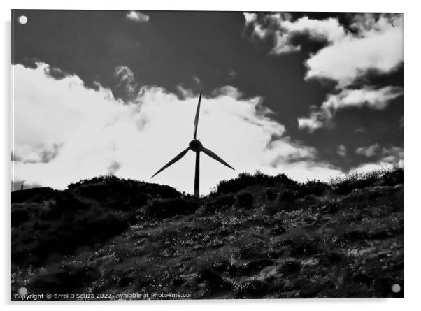 Rottnest Wind Turbine Acrylic by Errol D'Souza