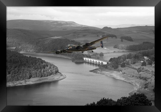 Lancaster Bomber Ladybower Framed Print by J Biggadike