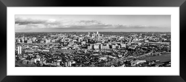 Leeds City Skyline Framed Mounted Print by Apollo Aerial Photography