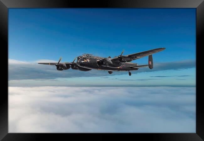 Lancaster Bomber Air to Air Framed Print by J Biggadike