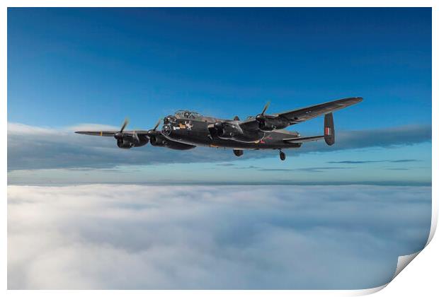 Lancaster Bomber Air to Air Print by J Biggadike