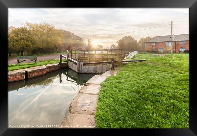 Dilham Canal and Lock in North Walsham Norfolk Framed Print by Simon Bratt LRPS