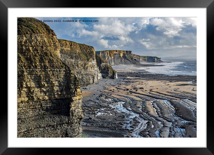 Cliffs Glamorgan Heritage Coast South Wales Framed Mounted Print by Nick Jenkins