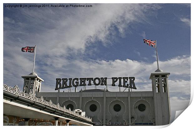 Brighton Pier Print by jim jennings