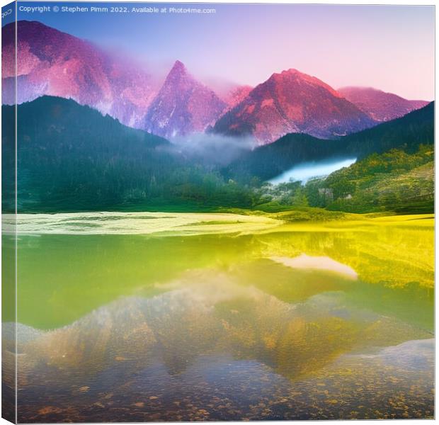 Outdoor mountain Scene Canvas Print by Stephen Pimm