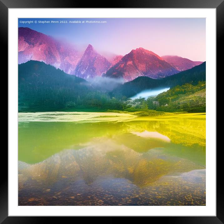 Outdoor mountain Scene Framed Mounted Print by Stephen Pimm