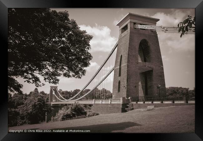 Clifton Suspension Bridge Framed Print by Chris Rose
