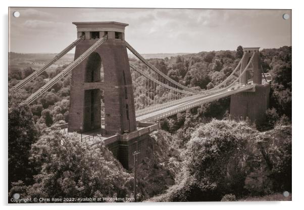 Clifton Suspension Bridge Acrylic by Chris Rose