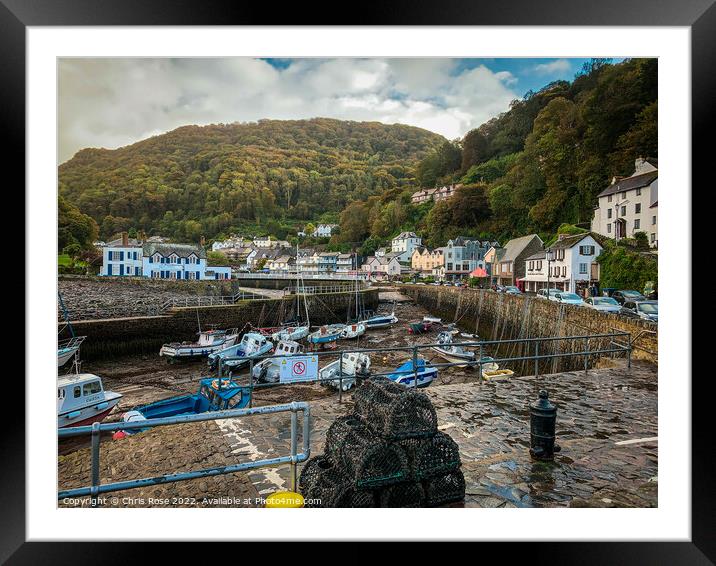 Lynmouth Harbour, North Devon Framed Mounted Print by Chris Rose
