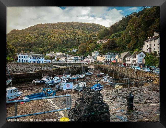Lynmouth Harbour, North Devon Framed Print by Chris Rose