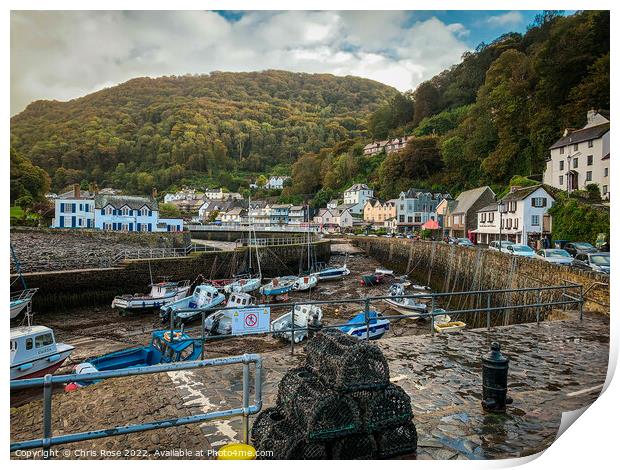 Lynmouth Harbour, North Devon Print by Chris Rose