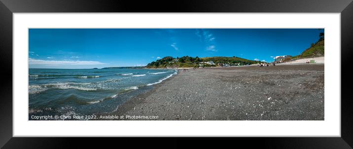 Seaton beach, Cornwall Framed Mounted Print by Chris Rose