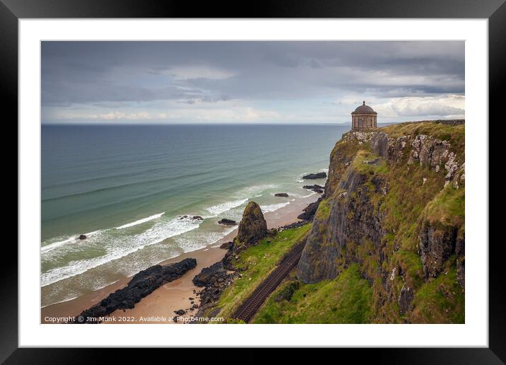 Mussenden Temple, Northern Ireland Framed Mounted Print by Jim Monk