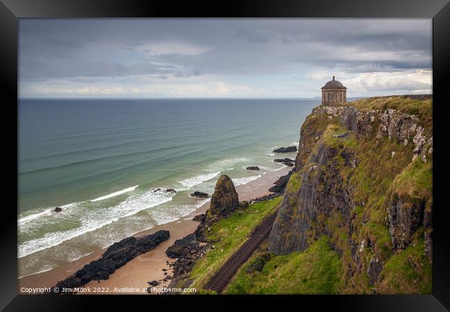 Mussenden Temple, Northern Ireland Framed Print by Jim Monk