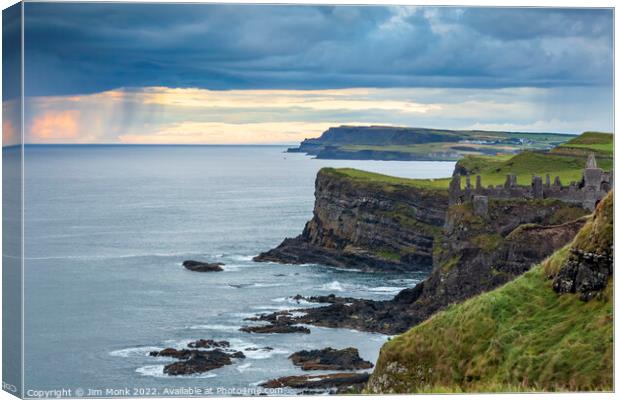 Dunluce Castle in Northern Ireland Canvas Print by Jim Monk
