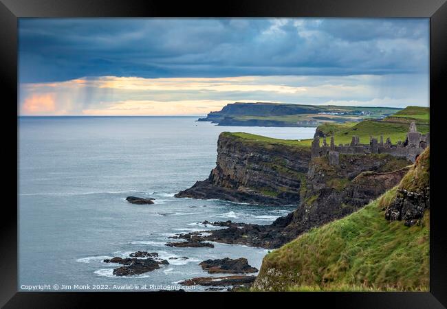 Dunluce Castle in Northern Ireland Framed Print by Jim Monk