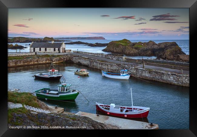 Ballintoy Harbour Framed Print by Jim Monk