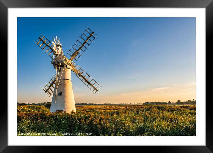Sunrise at Thurne Mill Framed Mounted Print by Jim Monk