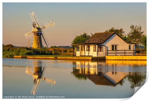 St Benet's Level Drainage Mill Print by Jim Monk