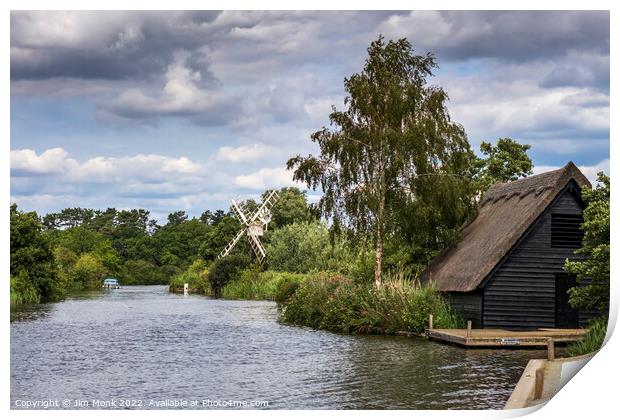 How Hill, Norfolk Broads Print by Jim Monk