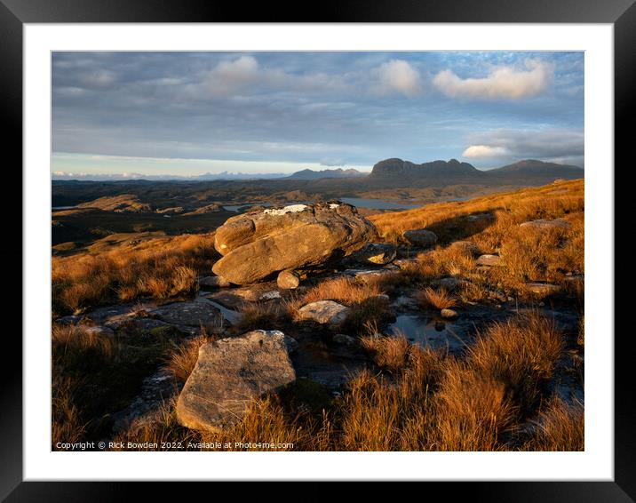 Majestic Sunset Over Inverpolly Framed Mounted Print by Rick Bowden