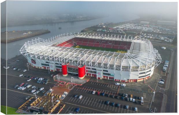 The Riverside Stadium Canvas Print by Apollo Aerial Photography