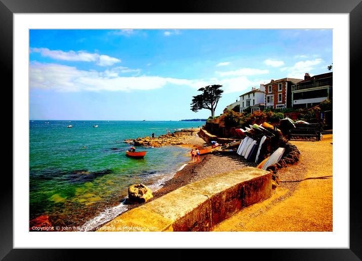 Seaview, Isle of Wight. Framed Mounted Print by john hill