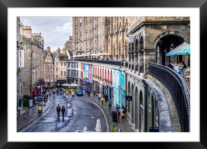 Victoria Street Edinburgh Framed Mounted Print by chris smith
