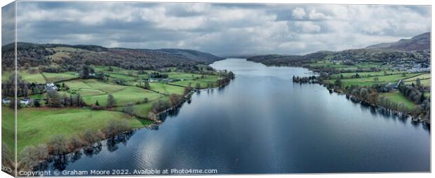Coniston looking south pan Canvas Print by Graham Moore