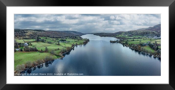 Coniston looking south pan Framed Mounted Print by Graham Moore