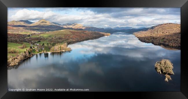 Coniston looking north pan Framed Print by Graham Moore