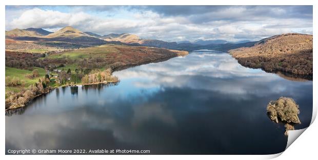 Coniston looking north pan Print by Graham Moore