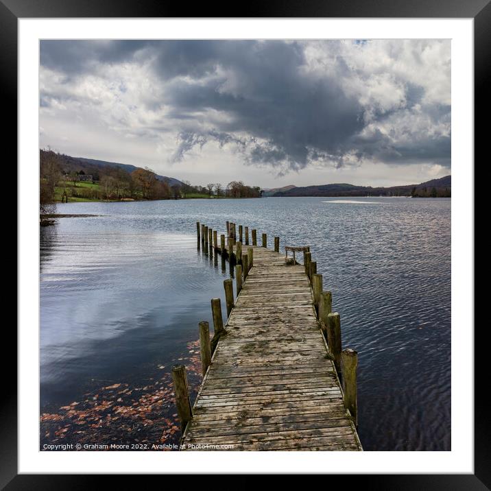 Coniston jetty Framed Mounted Print by Graham Moore