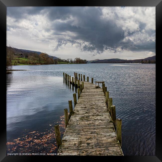 Coniston jetty Framed Print by Graham Moore
