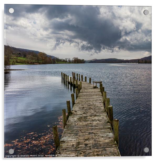 Coniston jetty Acrylic by Graham Moore