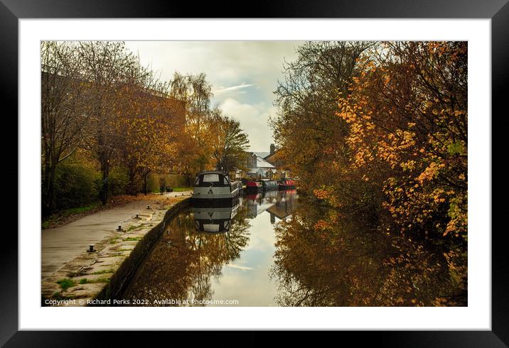 Autumn colours in Skipton Framed Mounted Print by Richard Perks