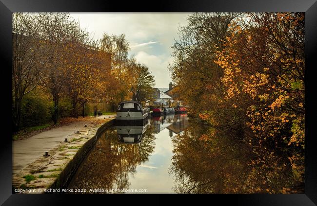 Autumn colours in Skipton Framed Print by Richard Perks