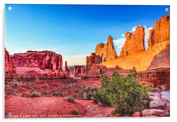 Park Avenue Section Arches National Park Moab Utah  Acrylic by William Perry