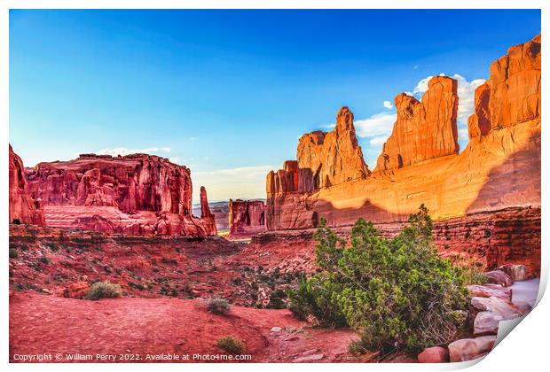 Park Avenue Section Arches National Park Moab Utah  Print by William Perry